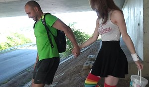 Cute schoolgirl in high-knee socks likes fucking in institute