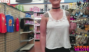 Obese Tit MILF in Walmart - Public Nudity coupled with Bawdy cleft Beaming