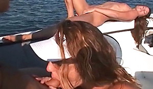 X-rated festival bonks her husband added to girlfriend on a boat