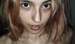 Atrophied pygmy teen likes squarely relating to big cock until that babe cums