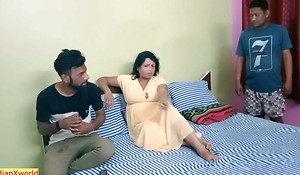 Indian far-out rich bhabhi amateur threesome sex with clear audio