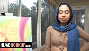 Hijab Hookup - Naughty Legal age teenager Suggests Her Middle-Eastern Pussy To Stepbro To Refrain from His Indiscretion Shut