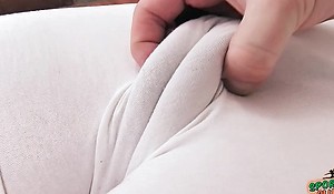 Big Nuisance Brunette Huge Cameltoe Pussy Working Out.