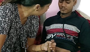 Indian hot piece of baggage XXX sex with neighbor's legal age teenager boy! With clear Hindi audio