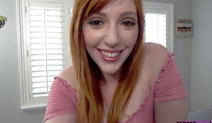 Juggy redhead cougar pleases the brush cocky stepson anent POV