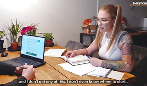 Tutor Fucks Blonde Student Before Exam