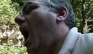 On a trip in the woods with her uncle turns into a wild fuck on the grass
