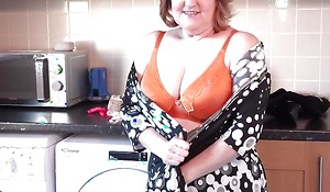 AuntJudysXXX - Your 58yo Curvy Matured Housewife Mrs. Kugar Sucks Your Flannel in someone's skin Laundry Room (POV)