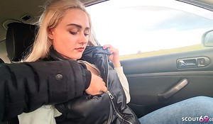 German Comme ci Hitchhiker Teen seduce to Fuck in Car by Stranger