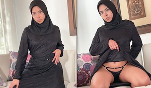 Muslim Hijabi Teen caught adhering Porn plus gets Ass Fucked