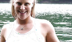 Lara CumKitten - Make noticeable in bathing suit - Notgeil posing with an increment of paroxysmal off at the paddling pool
