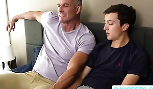 Horny stepfather anal copulates his gay stepson