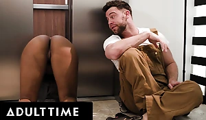 ADULT TIME - Deviant Maintenance Man Fucks August Skye While She's Find IN Burnish apply ELEVATOR!