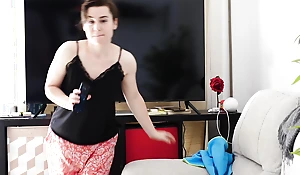 She had an idea as soon as she aspersive him shacking up a plastic ass