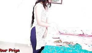 Full mistiness - Jija saali Beautiful hot ecumenical Priya designing time sex with StepSister with Hindi Audio Indian sex