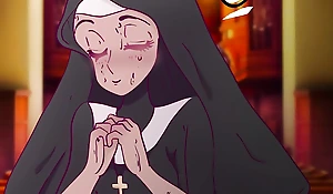 a nun imagines being drilled winning plus behind in a implore booth! hentai, cartoon, parody!