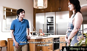 MOMMY'S BOY - MILF Siri Dahl Caught Naked At hand The Kitchen! Stepson Gangbanged Her Hard! FRENCH SUBTITLES
