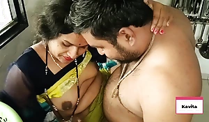 Desi Indian Kavita Freulein fuck concerning Houseowner Tatya in pantry , pussy licking, licking ass, missionary, doggystyle , hindi audio