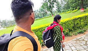 Sali with an increment of brother-in-law went to the park to roam - brother-in-law u took sister-in-law for a walk, then sister-in-law became pinch with an increment of made brother-in-law happy.