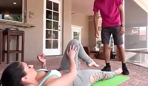 Stepmom seducing him with reference to yoga exercise