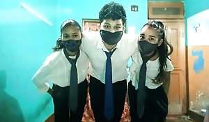 Desi School Girls Visitors Threesome Xxxx video , Indian Desi School Visitors Threesome Fucking Xxxx video