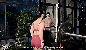 Ebullient sexual congress with a stranger after the gym - Danner Mendez and Iris Rodriguez.