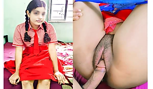 Desi Village school girl selfish twat fuck hindi audio sex, Indian Cute School girl Sex with Tweak OYO hotel Xxxx MMS