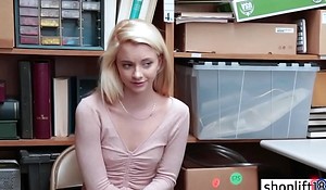 Pretty blonde teen smelly by a cop and banged hard