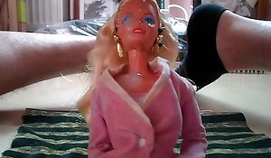 Cum on barbie face